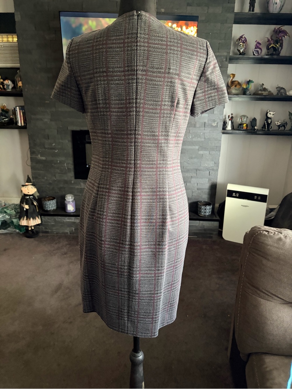 NWOT Lauren Ralph Lauren Glen Plaid Sheath Dress-4 & Beauty Gift Bag - Picture 4 of 6